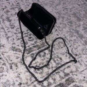 Giorgio Armani Black Clutch with Chain